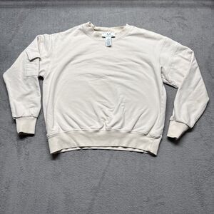 Magaschoni Womens Top Cream Modal Supima Cotton Blend Sweater S